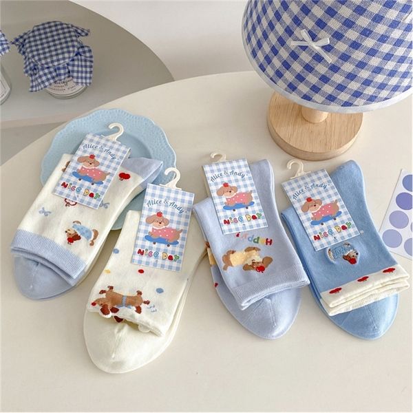  Tất cún tone xanh Alice & Andy 