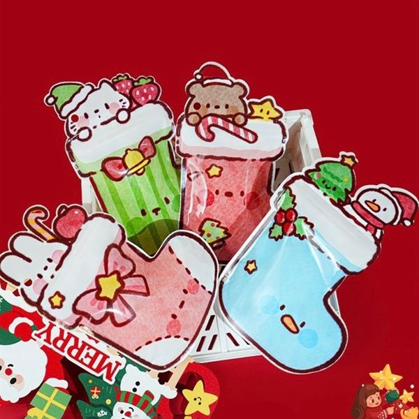  Túi quà zip bít tất thú Giáng Sinh 