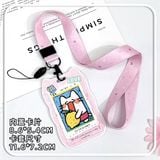  Dây đeo thẻ Mèo viền sóng 