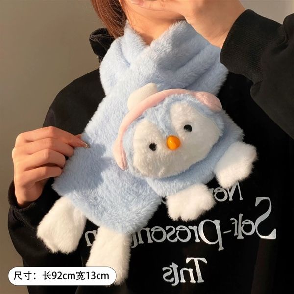  Set khăn găng tay cánh cụt tai nghe hồng 