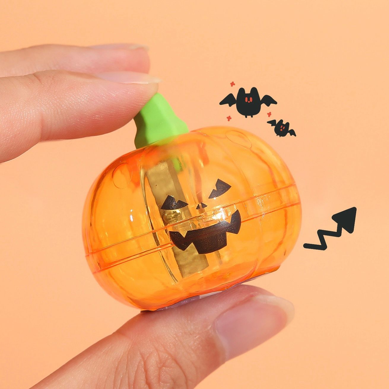  Gọt bút chì kèm tẩy bí ngô Halloween 