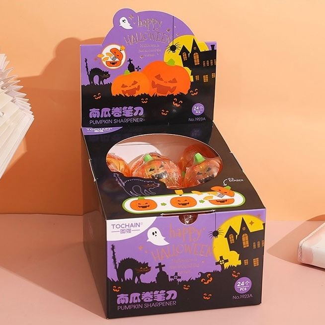  Gọt bút chì kèm tẩy bí ngô Halloween 