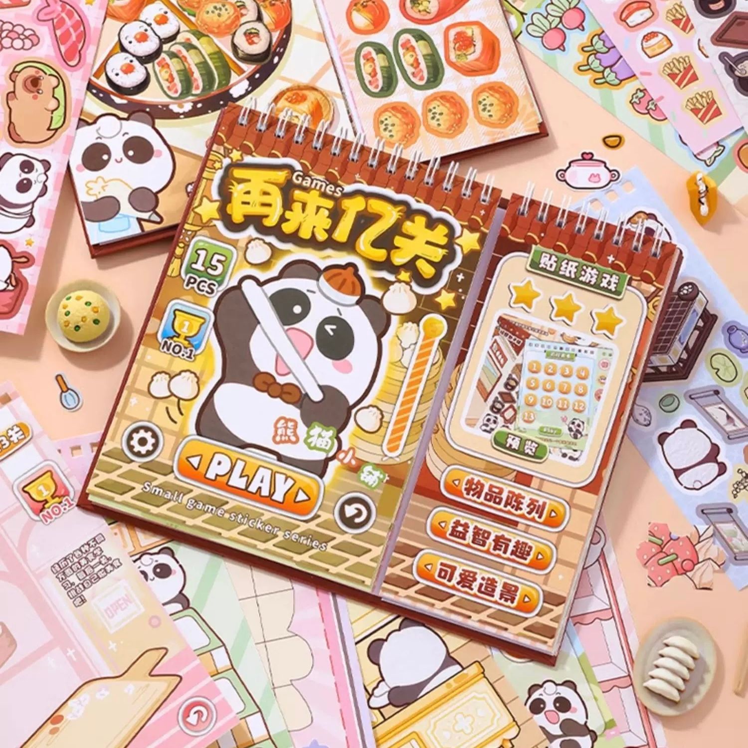  Sổ trò chơi Sticker thú dễ thương 