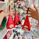  Tất Giáng Sinh bo cổ hộp tam giác 