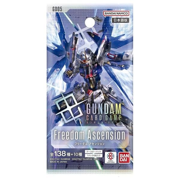 Bandai Gundam Card Game Extra Booster Pack  : Freedom Ascension GD05 Japanese Version