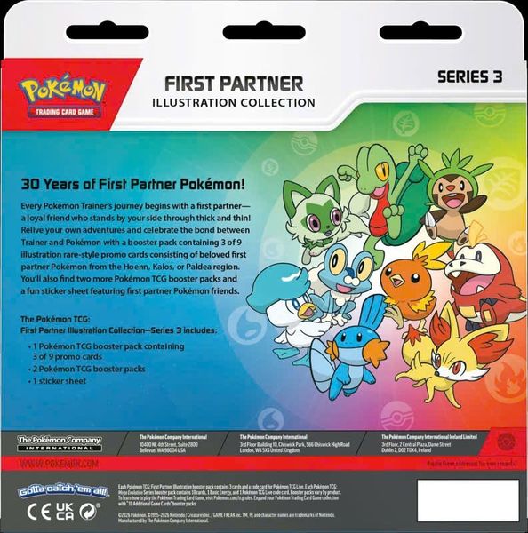 Pokemon TCG First Partner Illustration Collection  (Series 3) - First Partner Collection 2026