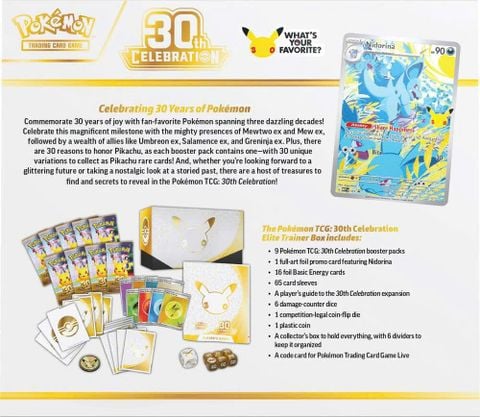 Pokemon TCG Elite Trainer Box : 30th Celebration