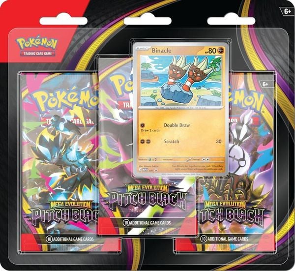 Pokemon TCG 3 Pack Blister : Mega Evolution Pitch Black