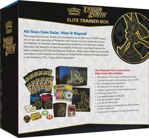 Pokemon TCG Elite Trainer Box : Crown Zenith Box