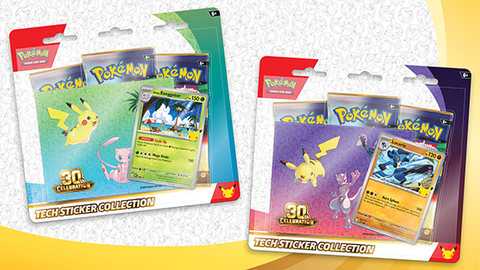 Pokemon TCG 3 Pack Blister : 30th Celebration Tech Sticker Collection