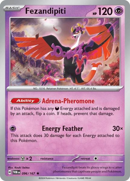 Pokemon TCG : Fezandipiti - SV06: Twilight Masquerade (TWM) ( Single Card )