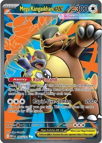 Pokemon Mega Kangaskhan ex - 164/132 - ME01: Mega Evolution (MEG) ( Single Card )