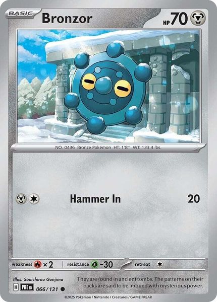 Pokemon TCG : Bronzor - SV: Prismatic Evolutions (PRE) ( Single Card )
