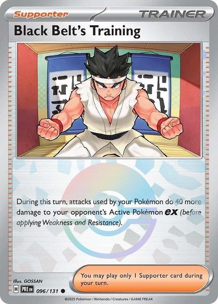Pokemon TCG : Black Belt's Training - 096/131 (Poke Ball Pattern) - SV: Prismatic Evolutions (PRE) ( Single Card )