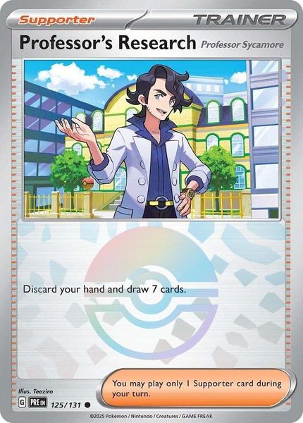 Pokemon TCG : Professor's Research [Professor Sycamore] (Poke Ball Pattern) - SV: Prismatic Evolutions (PRE) ( Single Card )