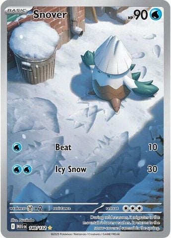 Pokemon Mega Snover - 140/132 - ME01: Mega Evolution (MEG) ( Single Card )