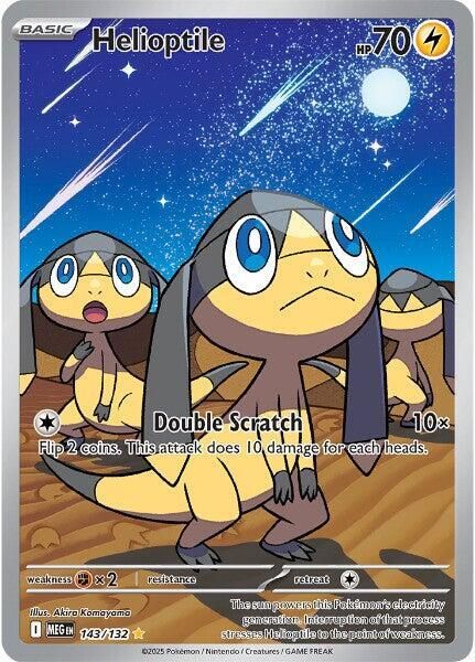 Pokemon Helioptile - 143/132 - ME01: Mega Evolution (MEG) ( Single Card )