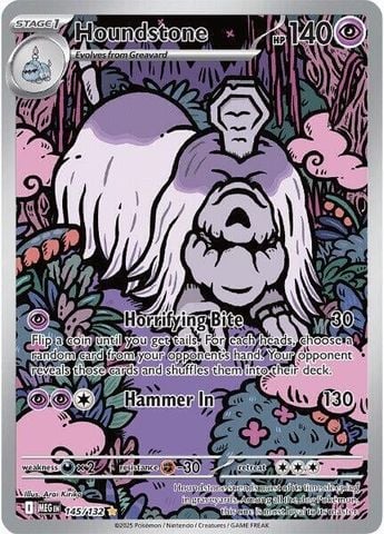 Pokemon TCG : Mega Evolution Houndstone - 145/132 - ME01 (MEG)  ( Single Card )
