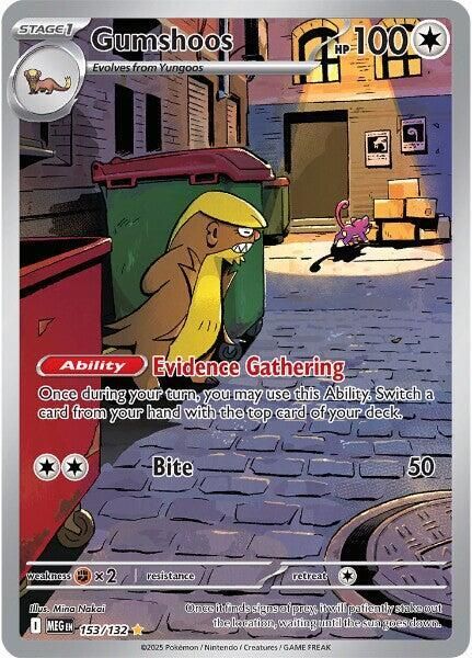 Pokemon Gumshoos - 153/132 - ME01: Mega Evolution (MEG) ( Single Card )