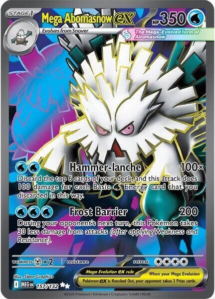 Pokemon Mega Abomasnow ex - 157/132 - ME01: Mega Evolution (MEG) ( Single Card )