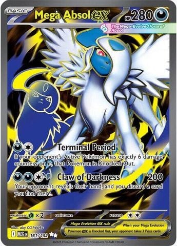 Pokemon Mega Absol ex - 161/132 - ME01: Mega Evolution (MEG) ( Single Card )