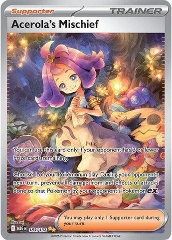 Pokemon Tcg Acerola's Mischief - 183/132 - ME01: Mega Evolution (MEG) ( Single Card )