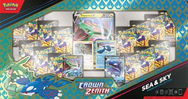 Pokemon TCG : Crown Zenith Sea & Sky Premium Collection 14 Packs