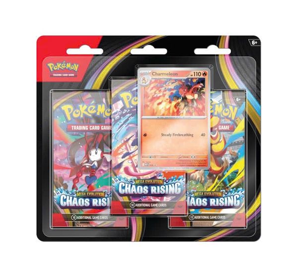 Pokemon TCG 3 Pack Blister : Mega Evolution Chaos Rising