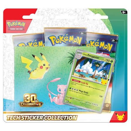 Pokemon TCG 3 Pack Blister : 30th Celebration Tech Sticker Collection