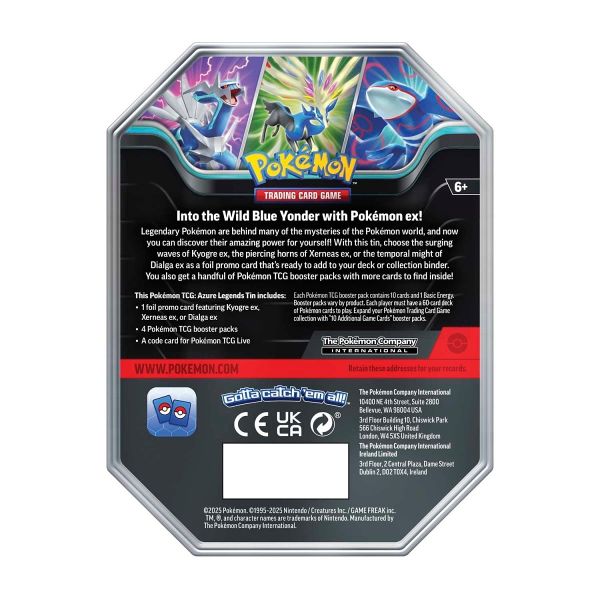 Pokemon TCG : Azure Legends Dialga ex Mini Tin