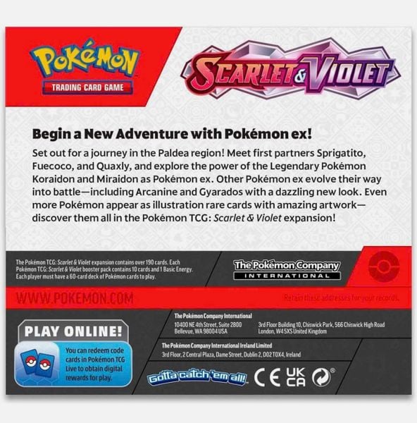 Pokemon TCG Booster Box Scarlet & Violet Base Set SV-01