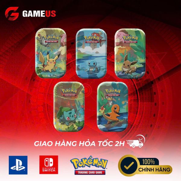 Pokemon TCG: Kanto Friends (Eevee) Mini Tin Display Box (Lẻ Tin)