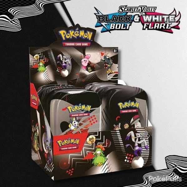 Pokemon TCG : Scarlet and Violet Black Bolt and White Flare Unova Mini Tin (1 hộp 8Tin )