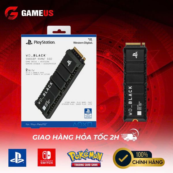 Ổ Cứng Thể Rắn 1TB và 2TB Cho Máy Chơi Game PS5 Của Western Digital WD_BLACK SN850