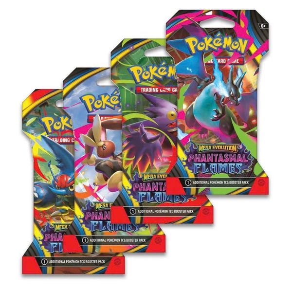 Pokemon TCG Sleeved Booster Pack : Mega Evolution 2 Phantasmal Flames