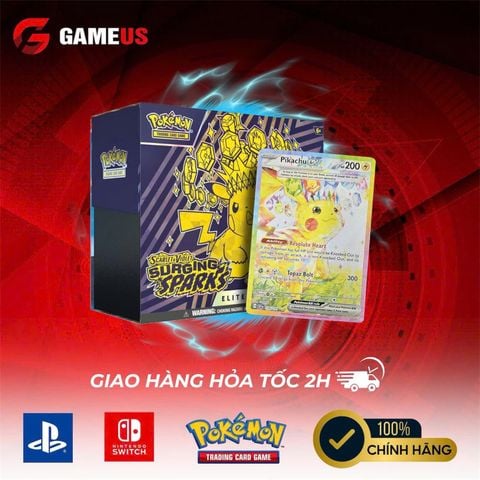 Pokemon TCG Scarlet & Violet : Surging Sparks  2-Pack Elite Trainer Box and Booster Bundle