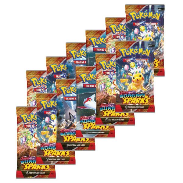 Pokemon TCG Scarlet & Violet : Surging Sparks  2-Pack Elite Trainer Box and Booster Bundle