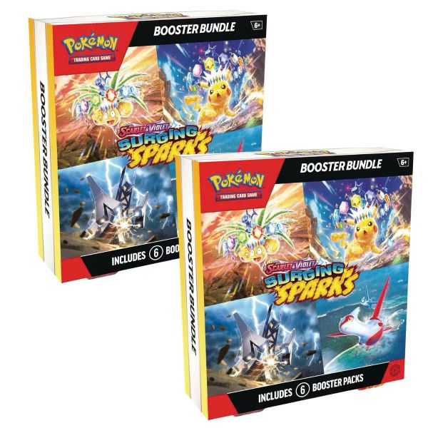 Pokemon TCG Scarlet & Violet : Surging Sparks  2-Pack Elite Trainer Box and Booster Bundle