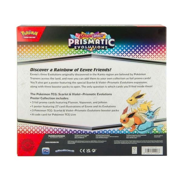 Pokemon TCG : Scarlet & Violet 8.5 Prismatic Evolutions Poster Collection