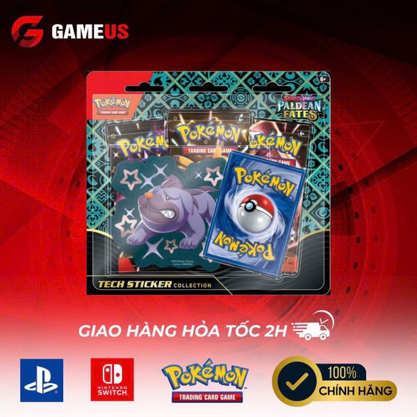 Pokemon TCG : Paldean Fates Fidough Tech Sticker Collection