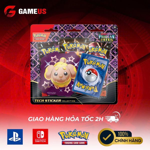 Pokemon TCG : Paldean Fates Fidough Tech Sticker Collection