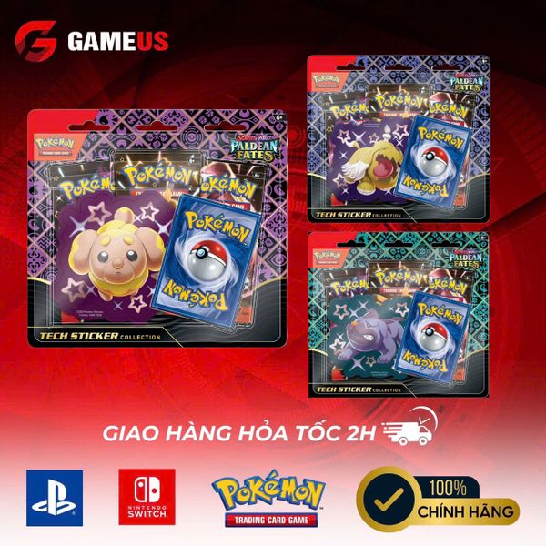 Pokemon TCG : Paldean Fates Fidough Tech Sticker Collection
