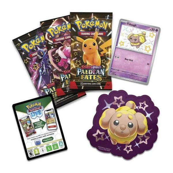 Pokemon TCG : Paldean Fates Fidough Tech Sticker Collection