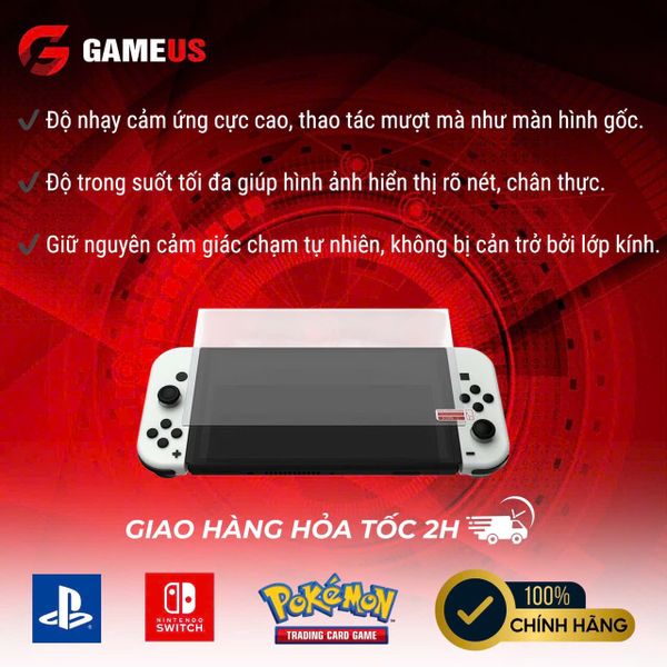 Kính Cường Lực Bảo Vệ Màn Hình Máy Nintendo Switch 2 Hàng GLASS Cao Cấp