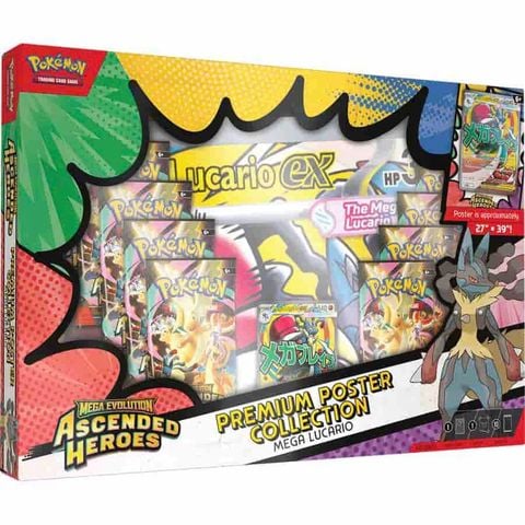 Pokemon TCG : Mega Evolution Ascended Heroes Premium Poster Collection Lucario EX