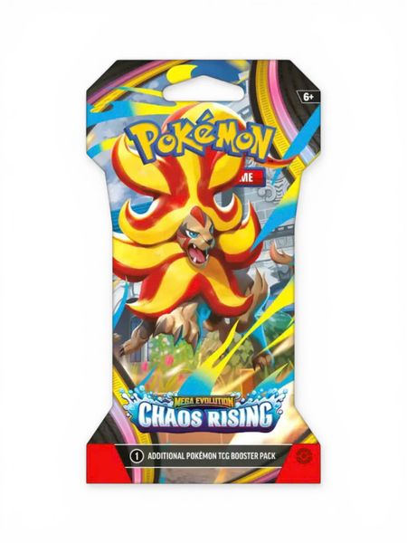 Pokemon TCG Sleeved Booster Pack : Mega Evolution Chaos Rising
