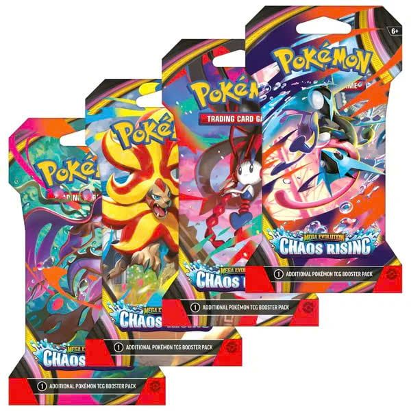 Pokemon TCG Sleeved Booster Pack : Mega Evolution Chaos Rising