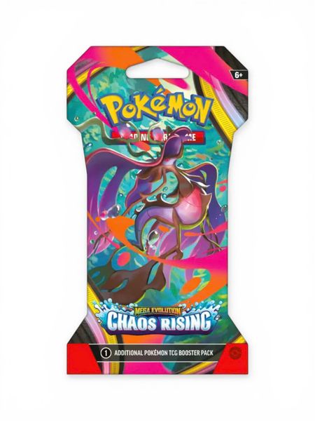 Pokemon TCG Sleeved Booster Pack : Mega Evolution Chaos Rising
