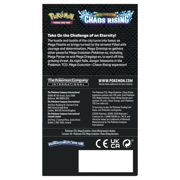 Pokemon TCG Half Booster Box : Mega Evolution Chaos Rising