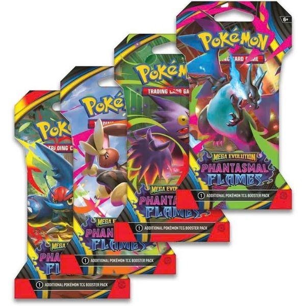 Pokemon TCG Sleeved Booster Pack : Mega Evolution 2 Phantasmal Flames
